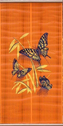Бархатный сезон "Бабочки желтые на оранжевом" — фото
