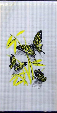Бархатный сезон "Бабочки желтые на белом" — фото